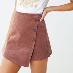 Asymmetrical Corduroy Wrap Skirt from Forever 21